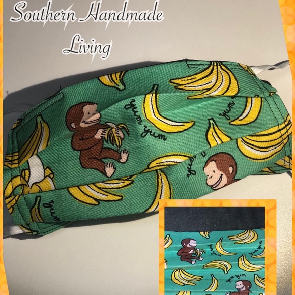 Curious George Green Face Mask #516 - Picture 1 of 3